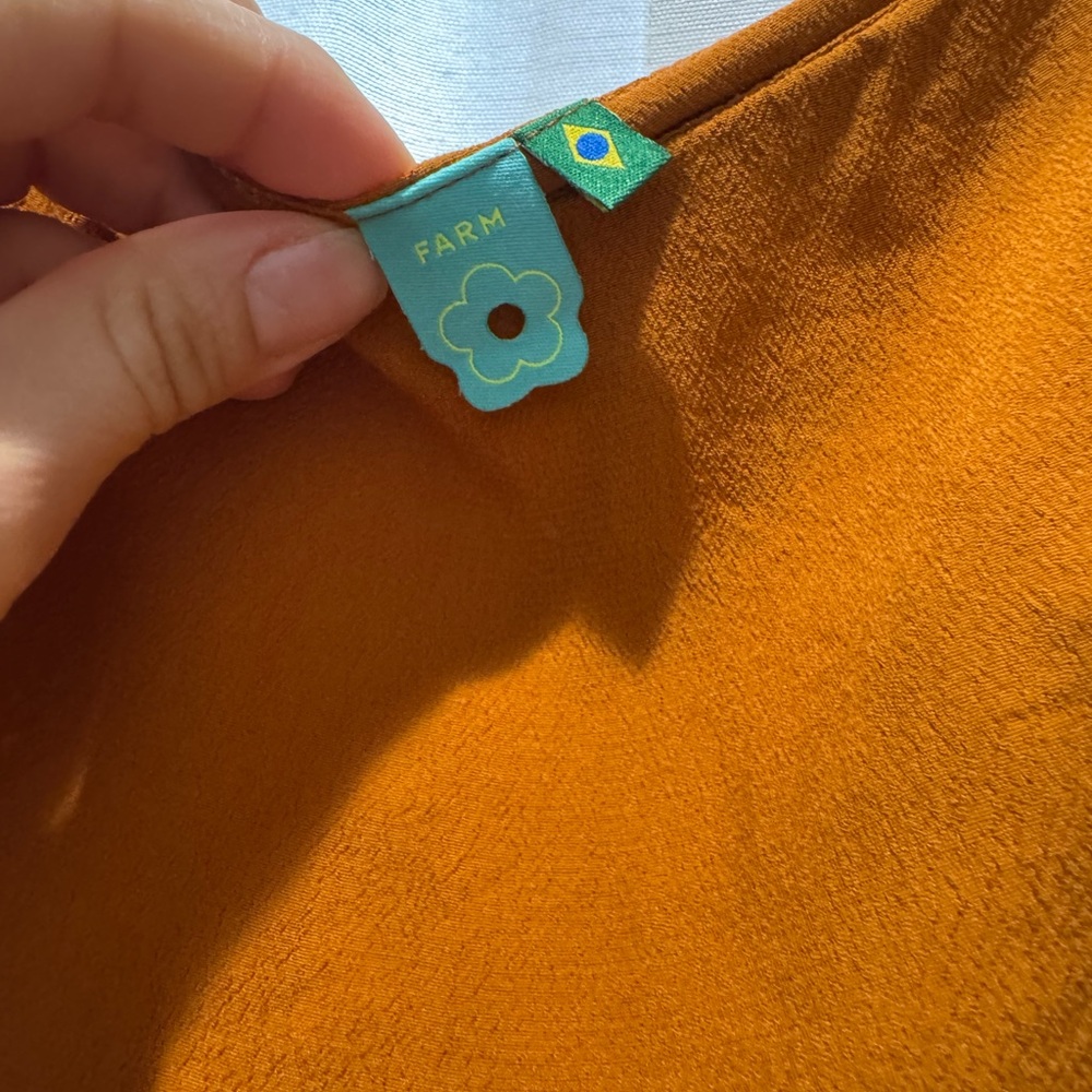 FARM Rio | Rust Orange Slip Dress - Picture 3 of 4